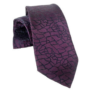 Barry Wang Men's Necktie Purple Italy Silk Hand Tailored Preppy Business